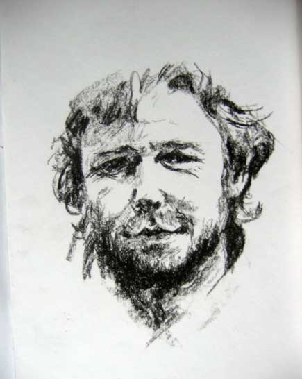 Russell Crowe, charcoal